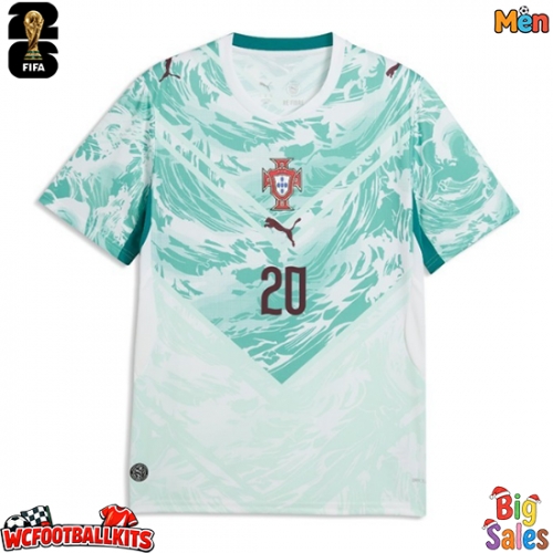 Portugal Joao Cancelo #20 Replica Away Stadium Shirt World Cup 2026 Short Sleeve